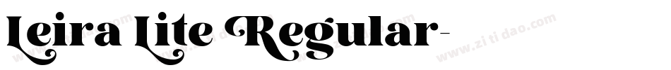 Leira Lite Regular字体转换
